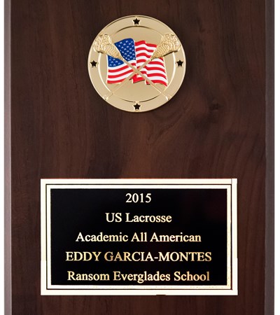 FMV79 Flag Medallion Lacrosse Plaque